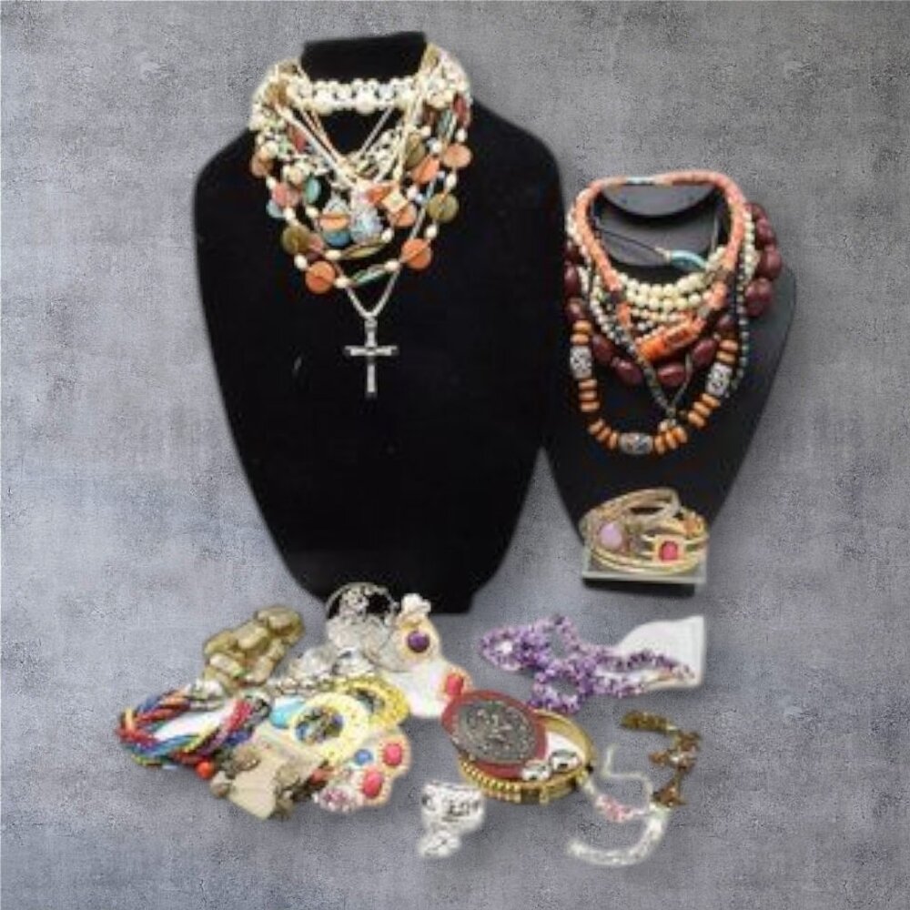 2 Lbs. Vintage to New Costume Jewelry 95% Wearable 5% Craft